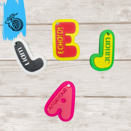 Monogram - Letter Keychain - BUBBLE STYLE