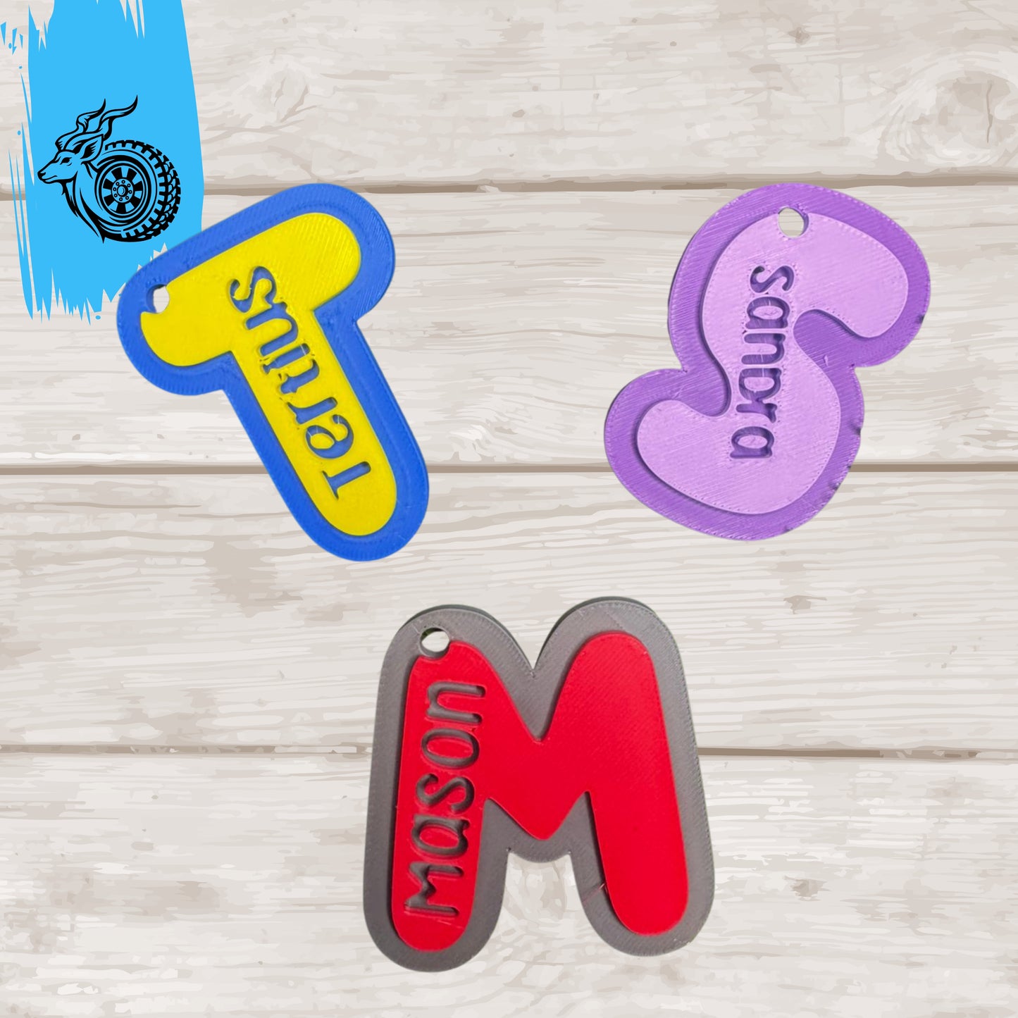 Monogram - Letter Keychain - BUBBLE STYLE