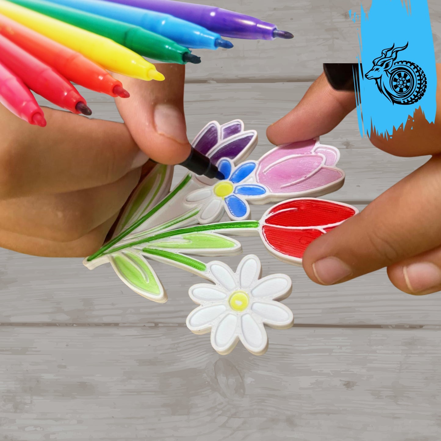DIY Colour-In Mother’s Day Flower Bush