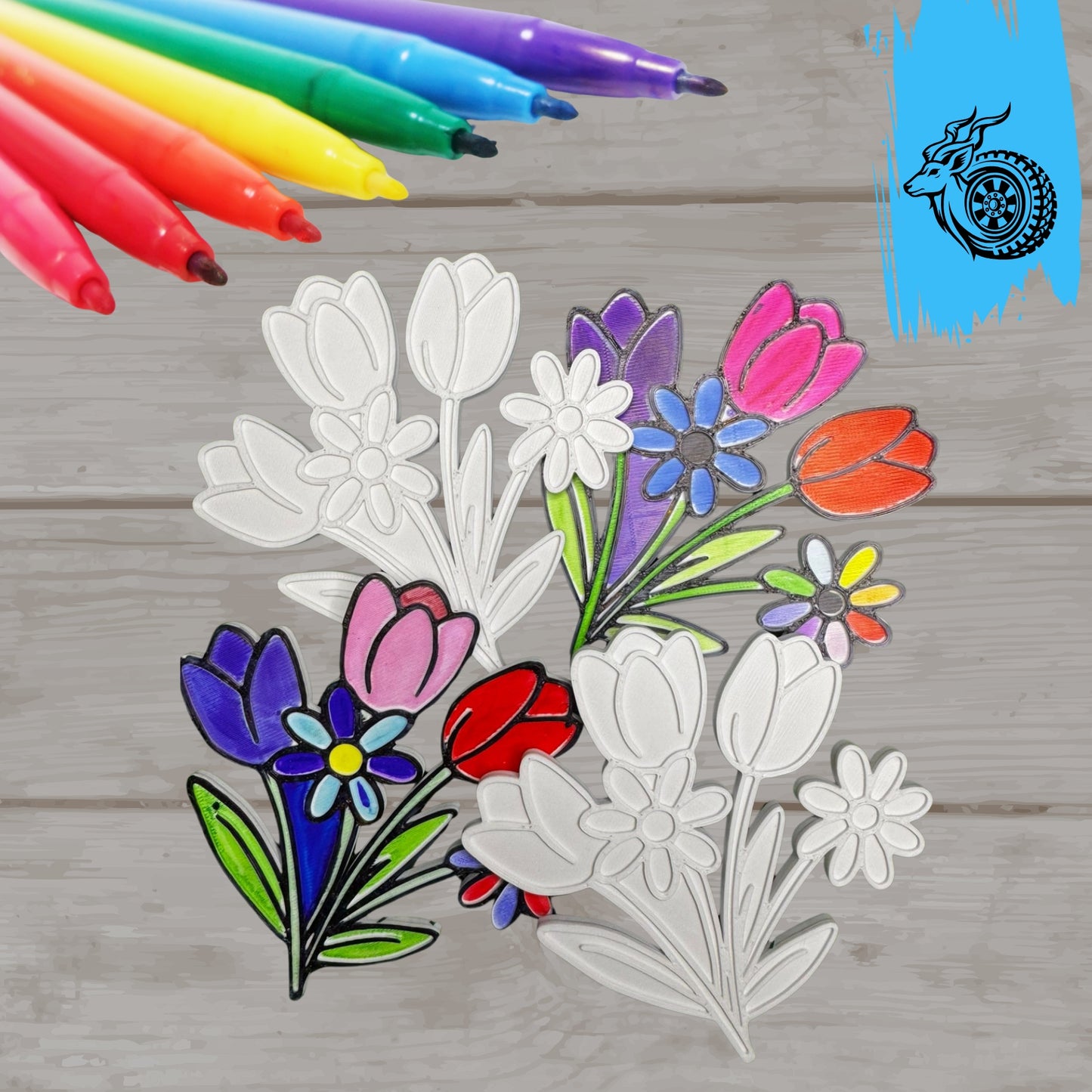 DIY Colour-In Mother’s Day Flower Bush