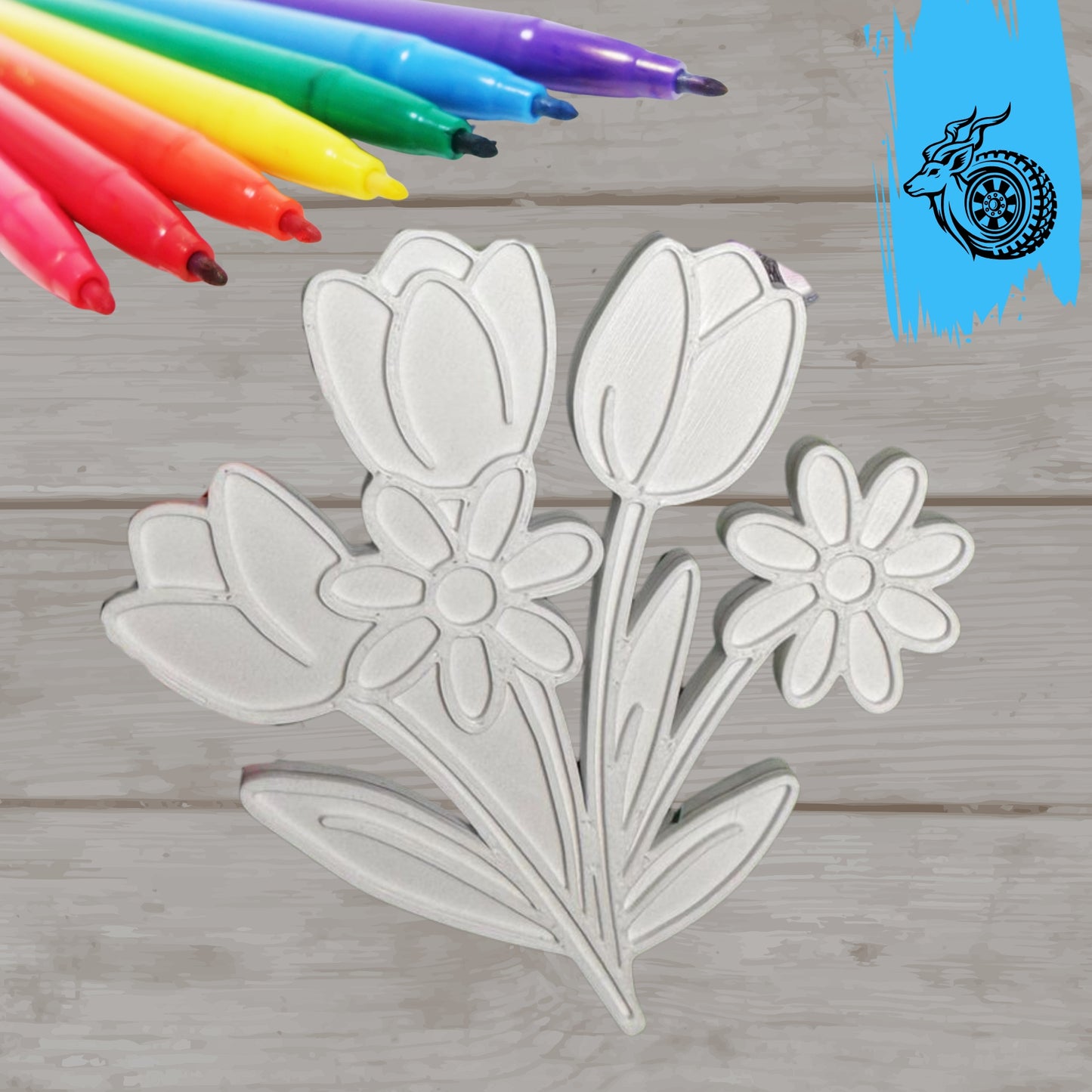 DIY Colour-In Mother’s Day Flower Bush