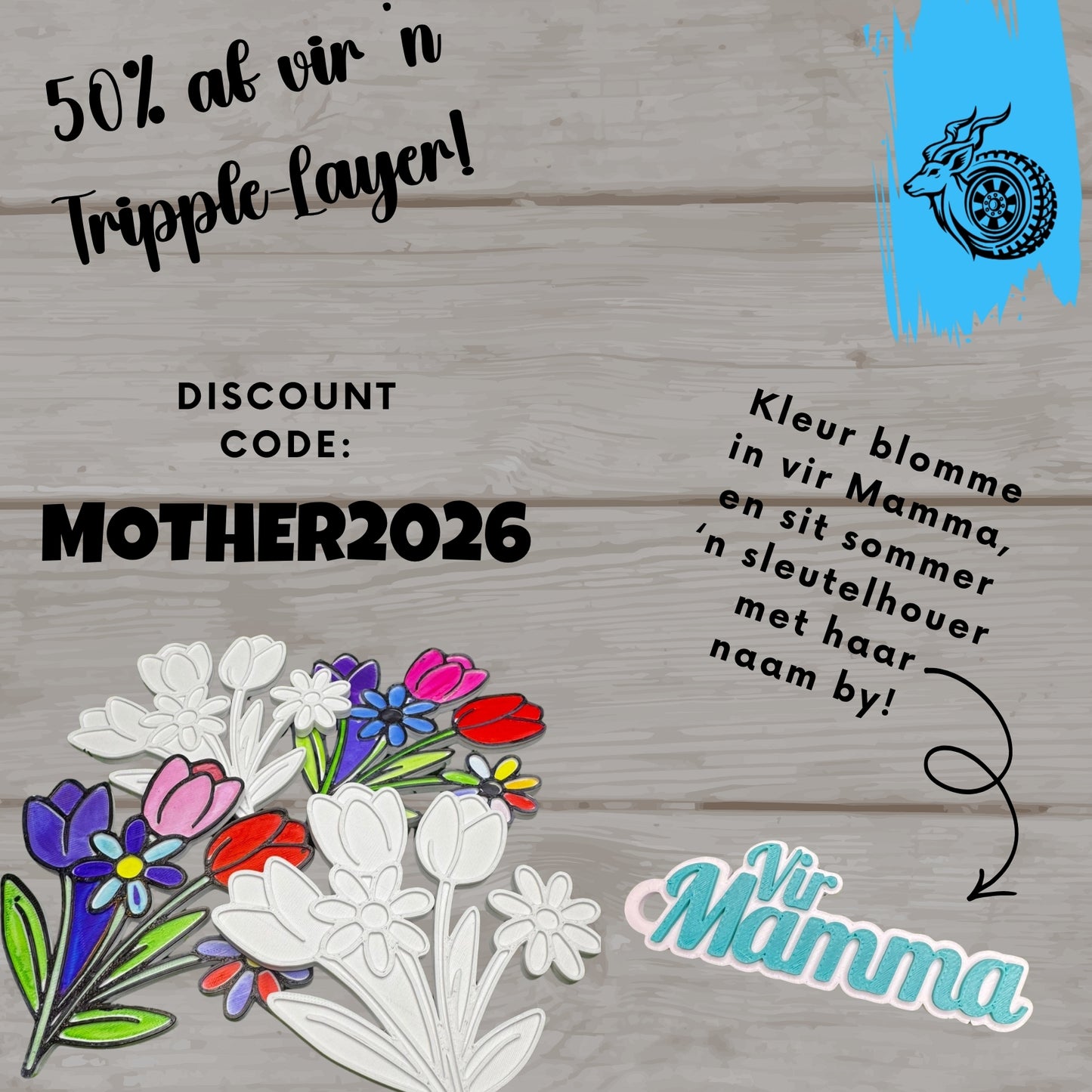 DIY Colour-In Mother’s Day Flower Bush