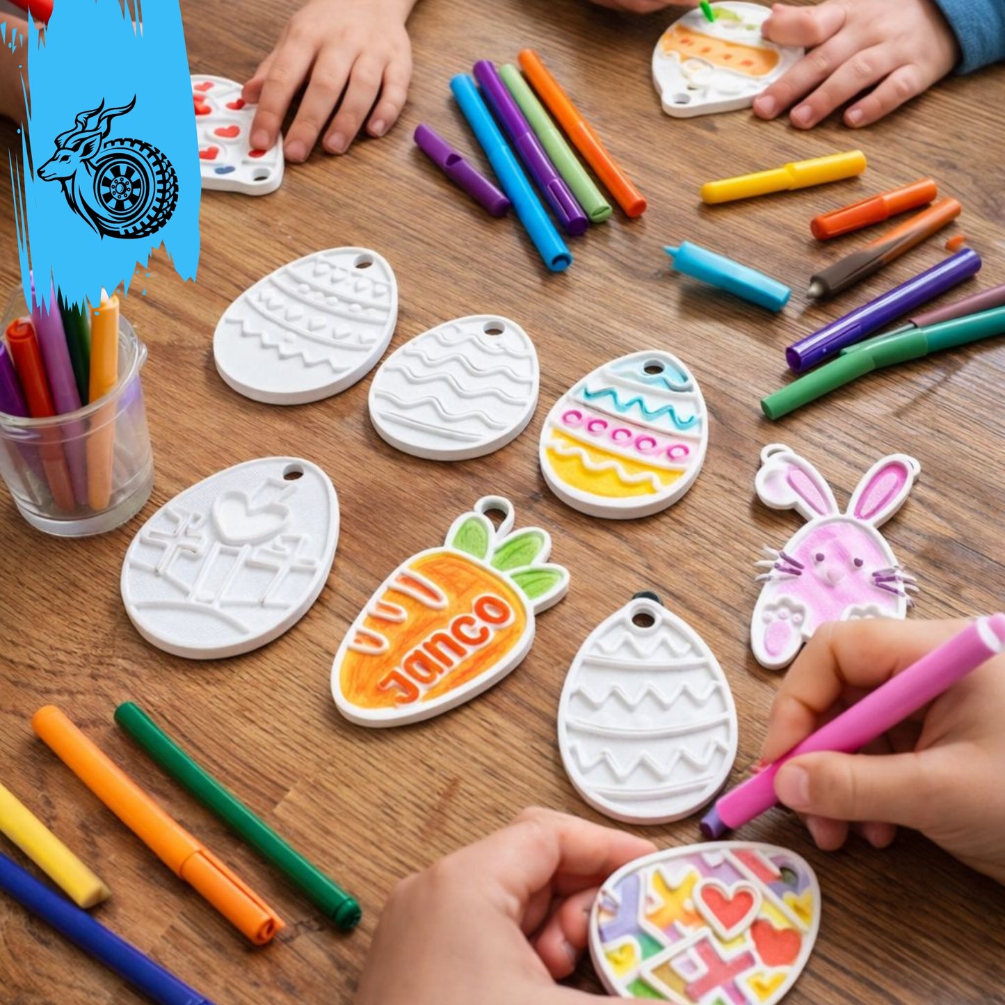 DIY Easter Colouring Keychain (Pack of 6)