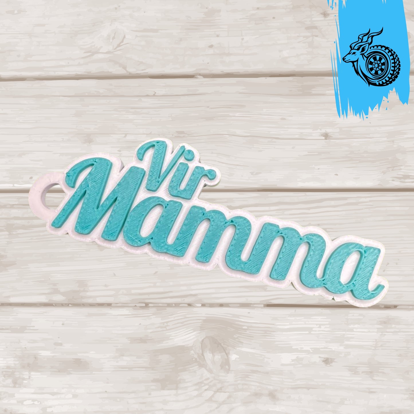 Triple-Layer Personalised Name Keyring - SCRIPTY FONT