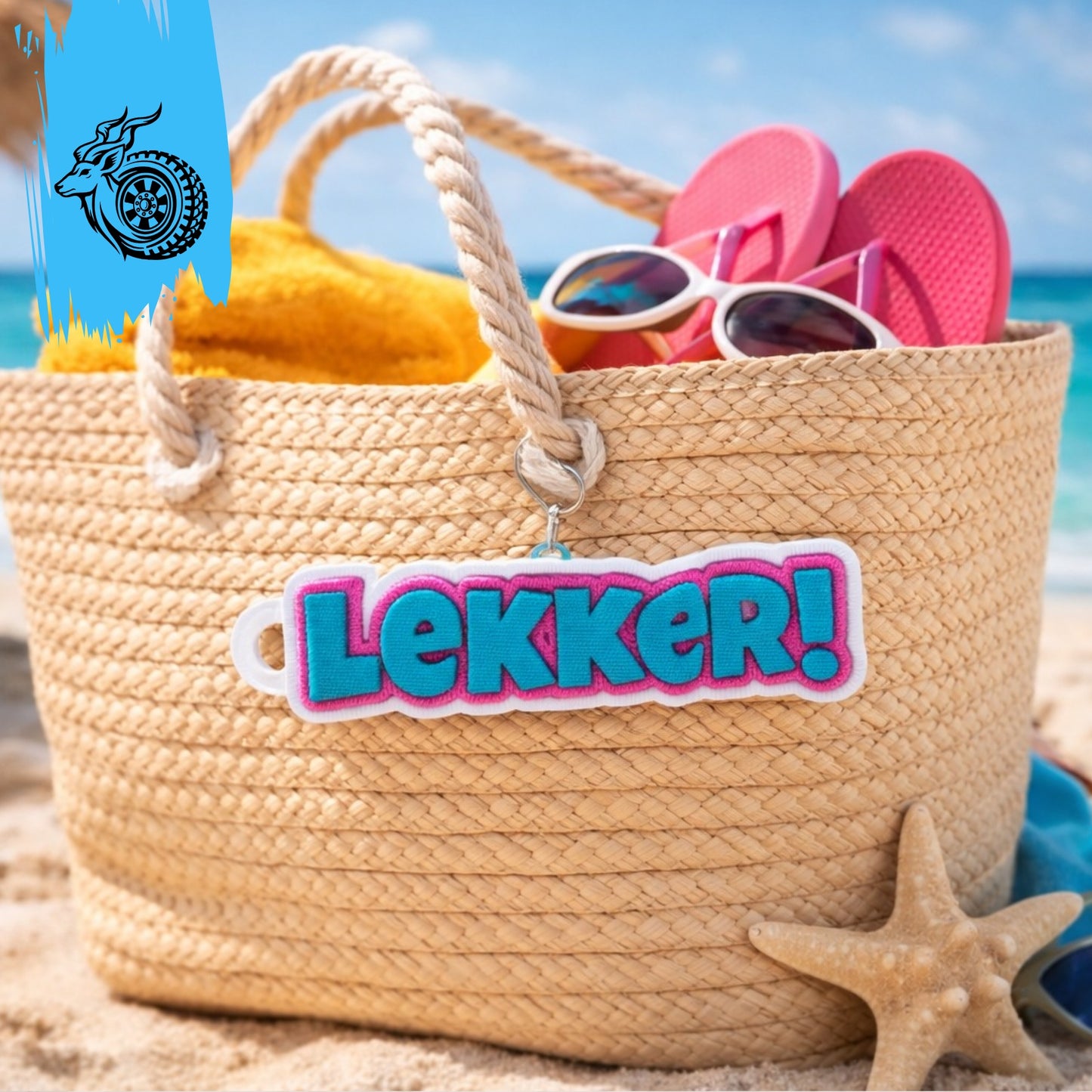 Triple-Layer Personalised Name Keyring - BLOCKY FONT